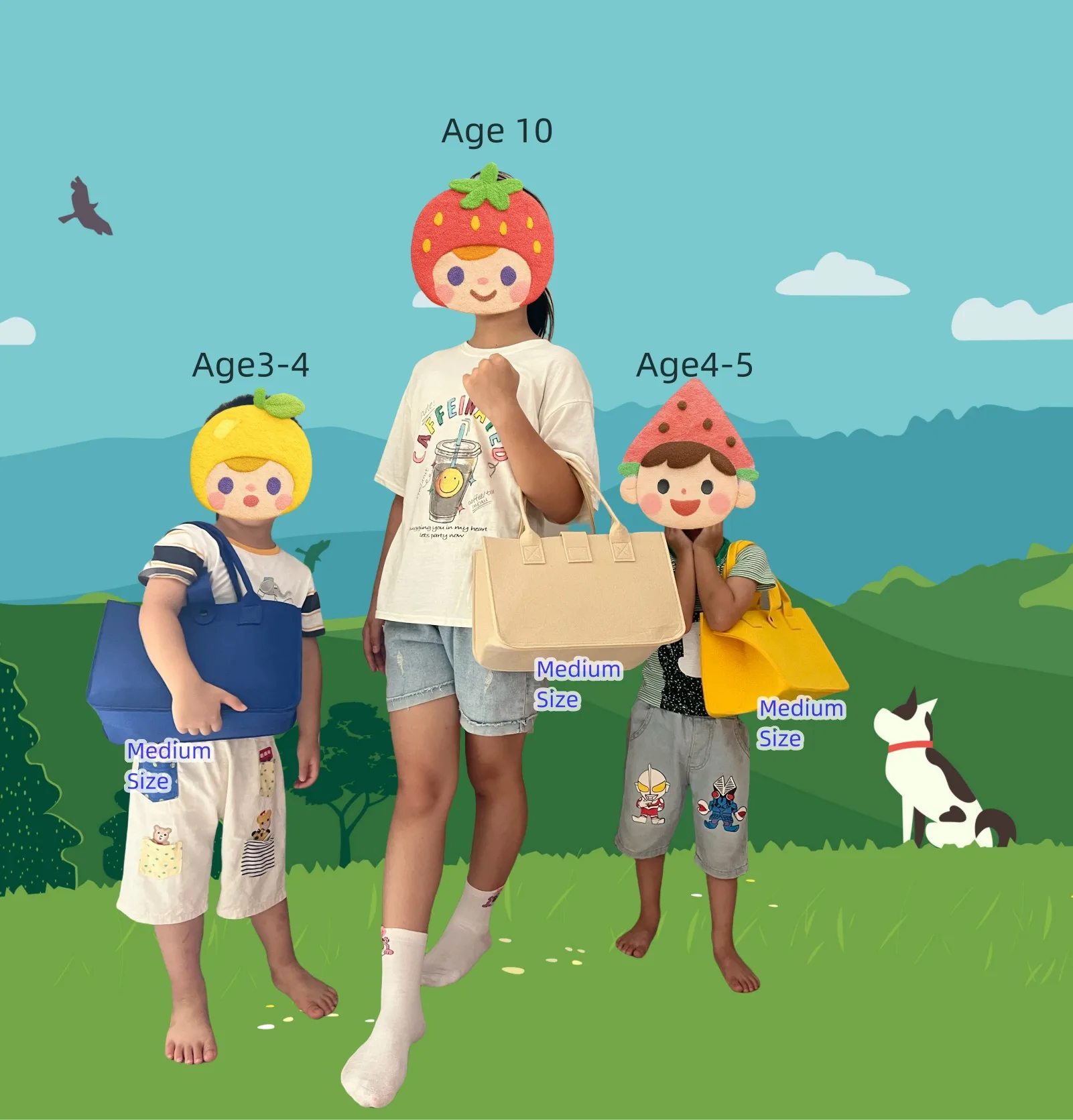 Medium Felt Tote For Kids&Adults - Image 4