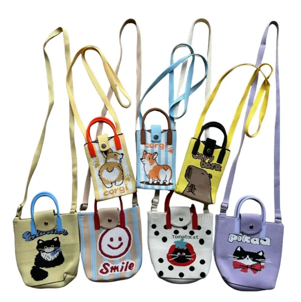 Cat Design Purple Small Crossbody Bag - Image 5