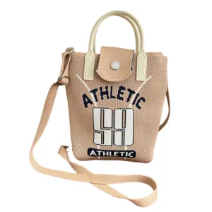 Khaki athletic crossbody bag for girls