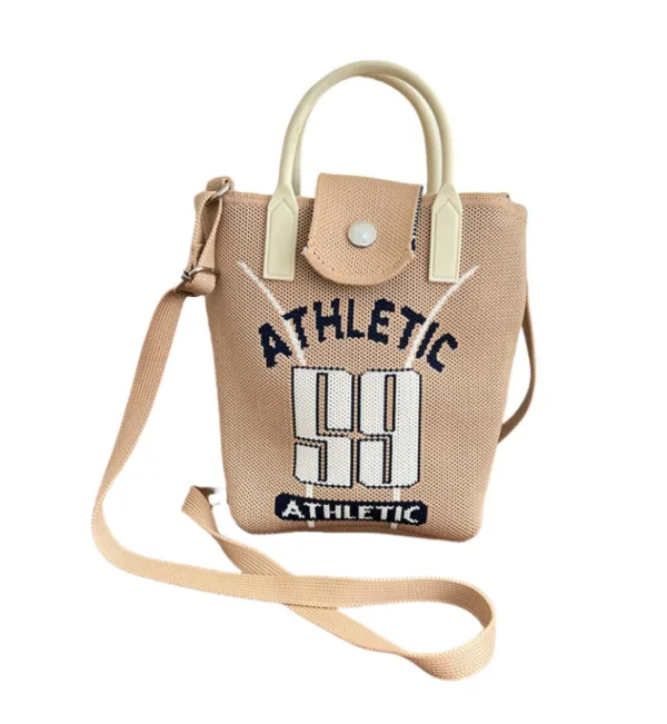 Khaki athletic crossbody bag for girls