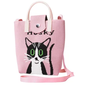 Husky pink crossbody bag for girls