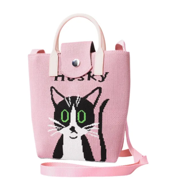 Husky pink crossbody bag for girls