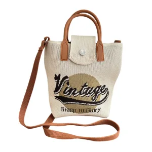 Khaki Vintage Crossbody Bag for girls