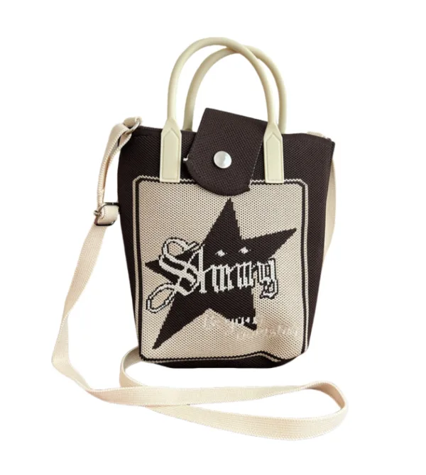 Stars Brown Small Crossbody Bag For Girls