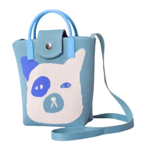 blue spotted eye crossbody bag for girls