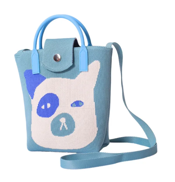 blue spotted eye crossbody bag for girls