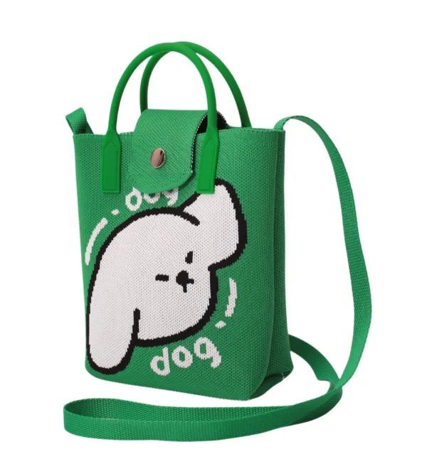 Doggy Green Crossbody Bag for girls