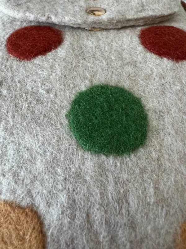 Mini Colored Dots Handmade Wool Felt Egg Bag - Image 4