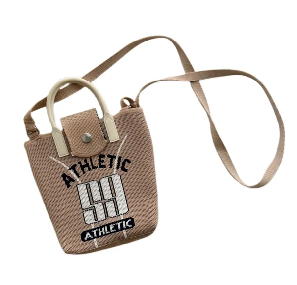 Athletic Khaki Small Crossbody Bag For Girls - Image 2