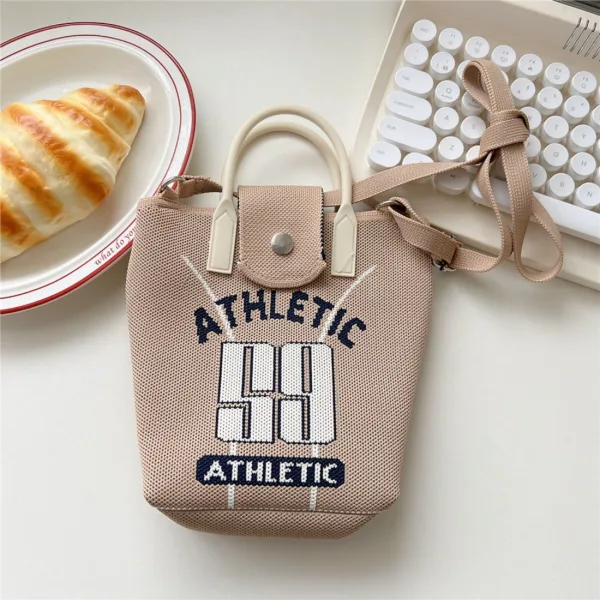 Athletic Khaki Small Crossbody Bag For Girls - Image 3