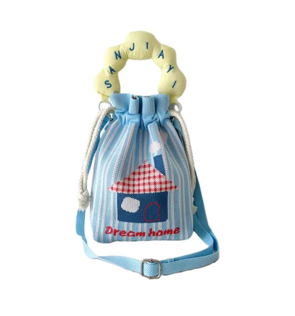 small drawstring bucket bag for kids and girls
