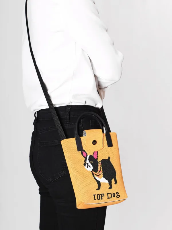 Bulldog Yellow Small Crossbody Bag For Girls - Image 3
