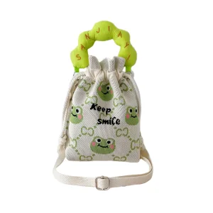 small drawstring bucket bag for kids and girls