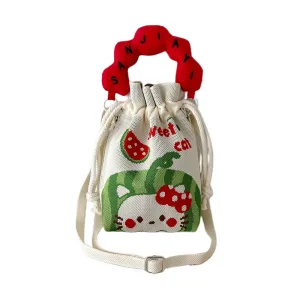 small drawstring bucket bag for kids and girls
