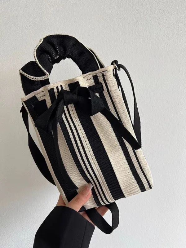 Dot/Stripe/Checks Mini Drawstring Phone Bag - Image 4