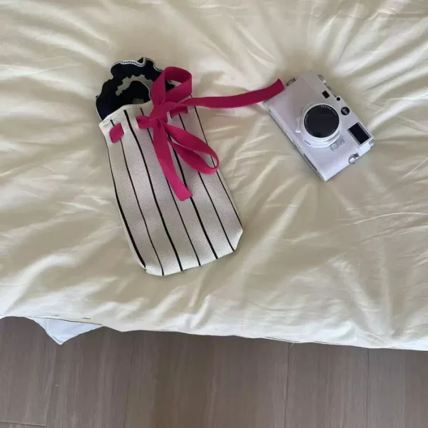 Vintage Tiger/Stripe Mini Drawstring Phone Bag For Women - Image 3