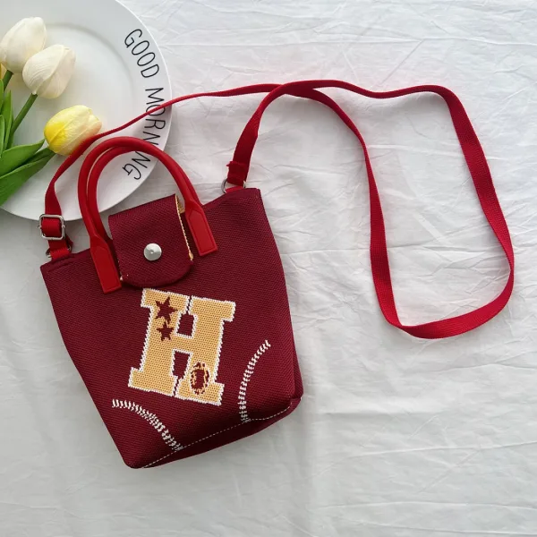 "H" Marron Small Crossbody Bag For Girls - Image 5