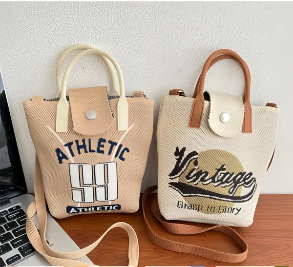 Athletic Khaki Small Crossbody Bag For Girls - Image 4