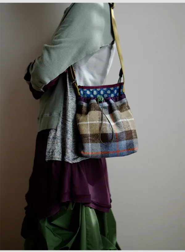 Retro Color-Block Phone Bag For Women - Image 5
