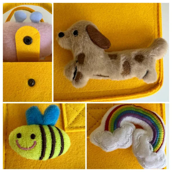 Dachshund Puppy Cartoon Grocery Felt Tote For Girls Gift Bag For Kids Age 4-12 - Image 6