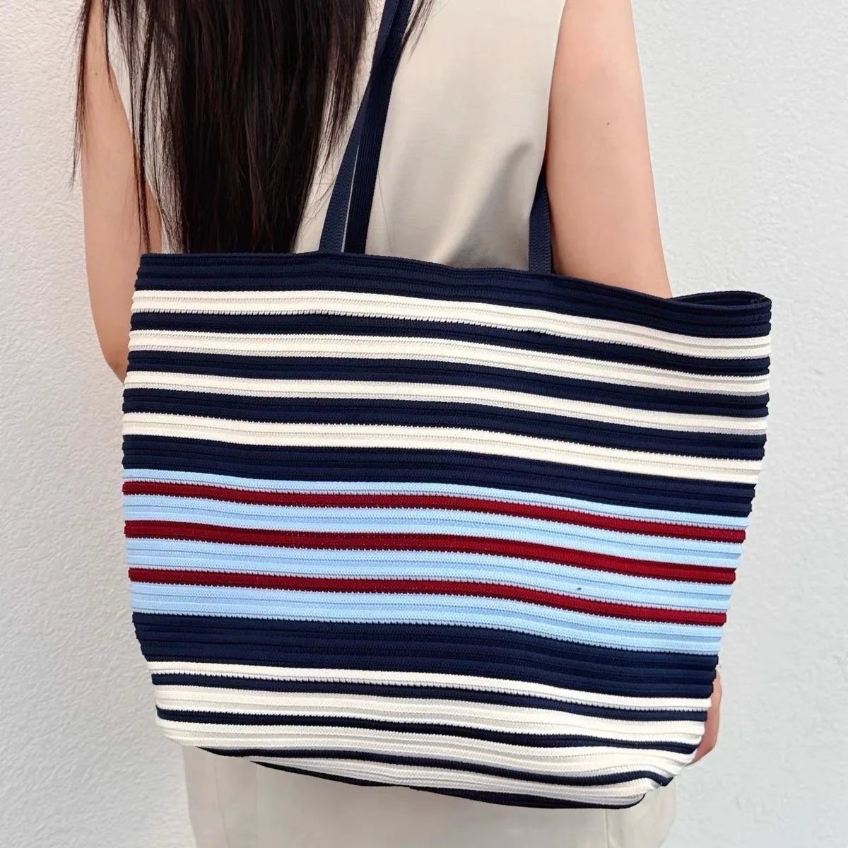 Classic Stripe Medium Flyknit Grocery Tote - Image 2